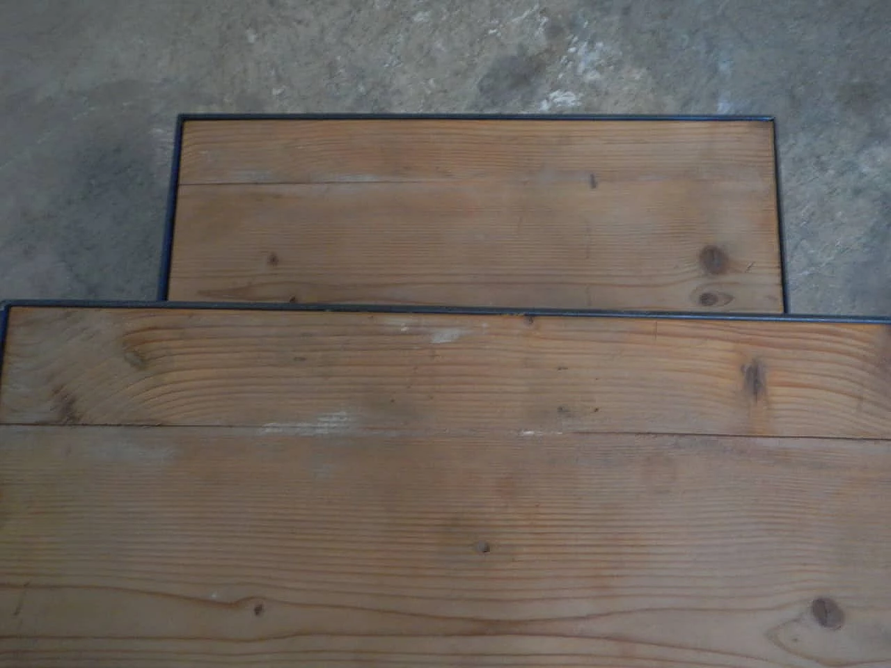 Step stool in blue metal, 70s 1149300