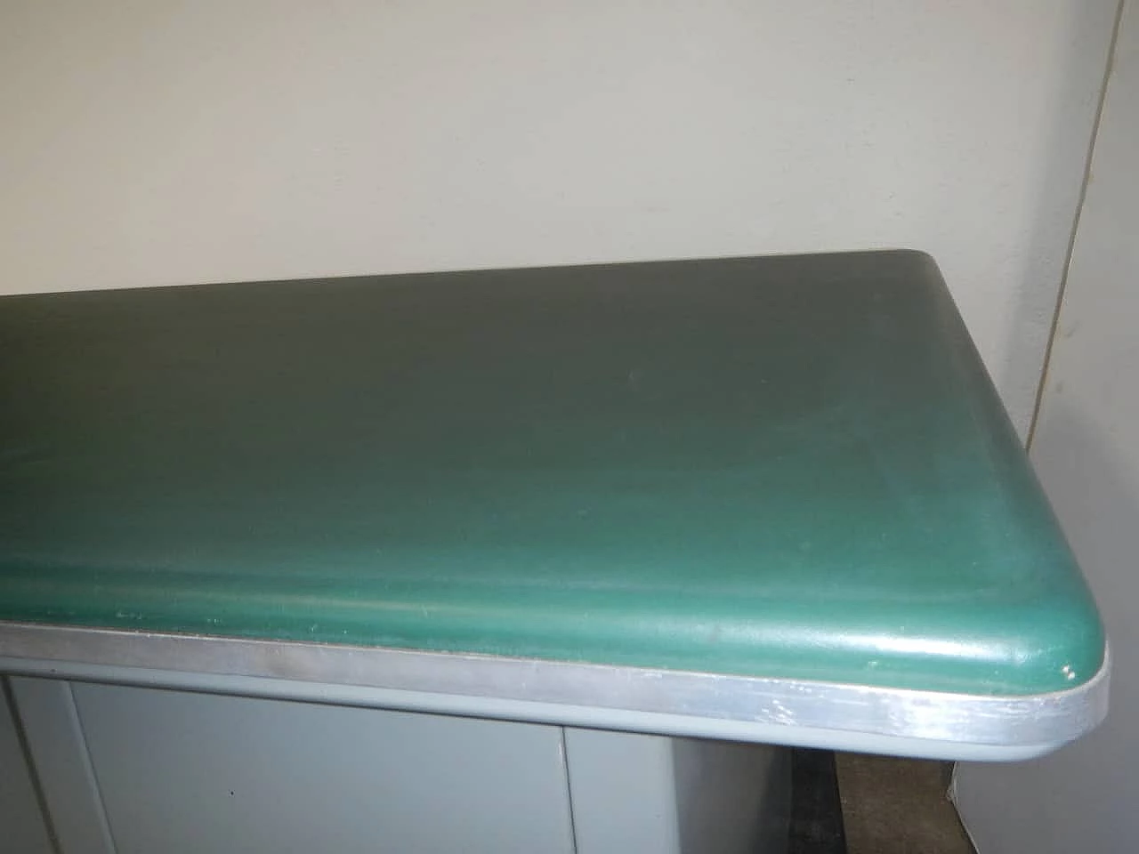 8 drawers industrial metal desk, 60s 1149413