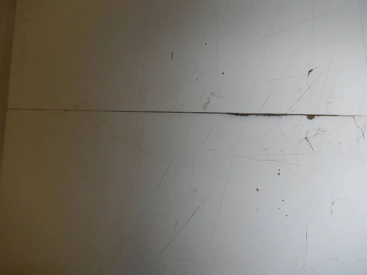 Large double top work table  in wood and formica, 70s 1149435