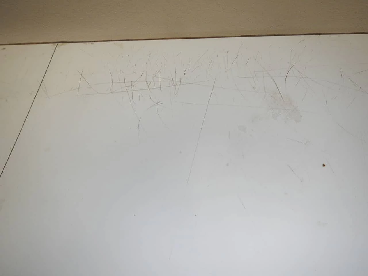 Large double top work table  in wood and formica, 70s 1149437