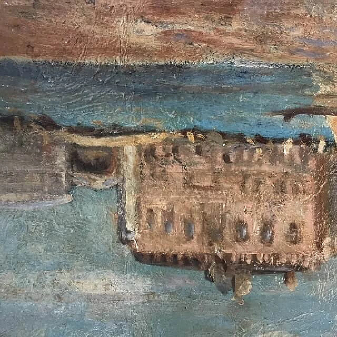 Olio su cartone Bacino di San Marco di Mario della Foglia 1150807