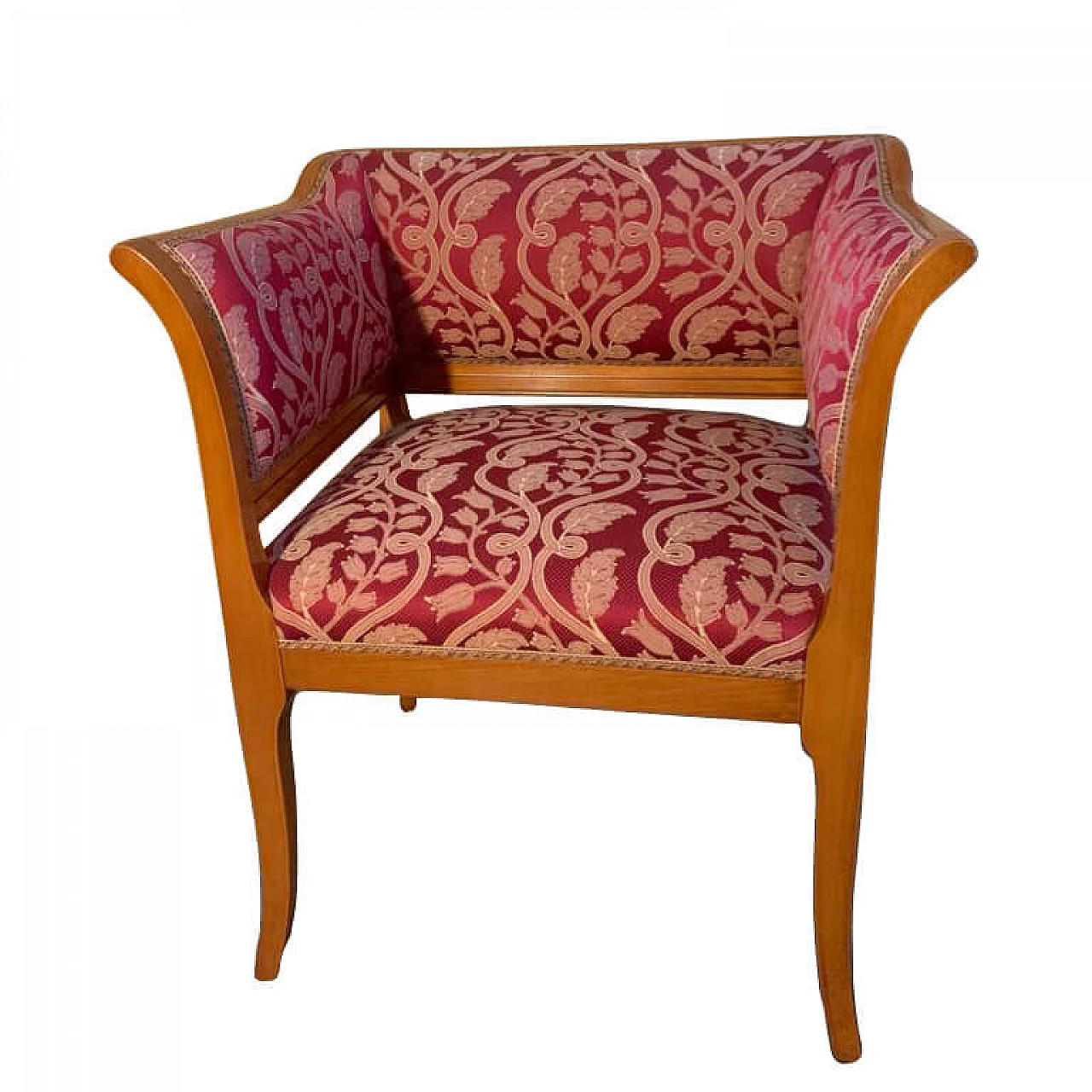 Pair of armchairs upholstered in silk 1151057