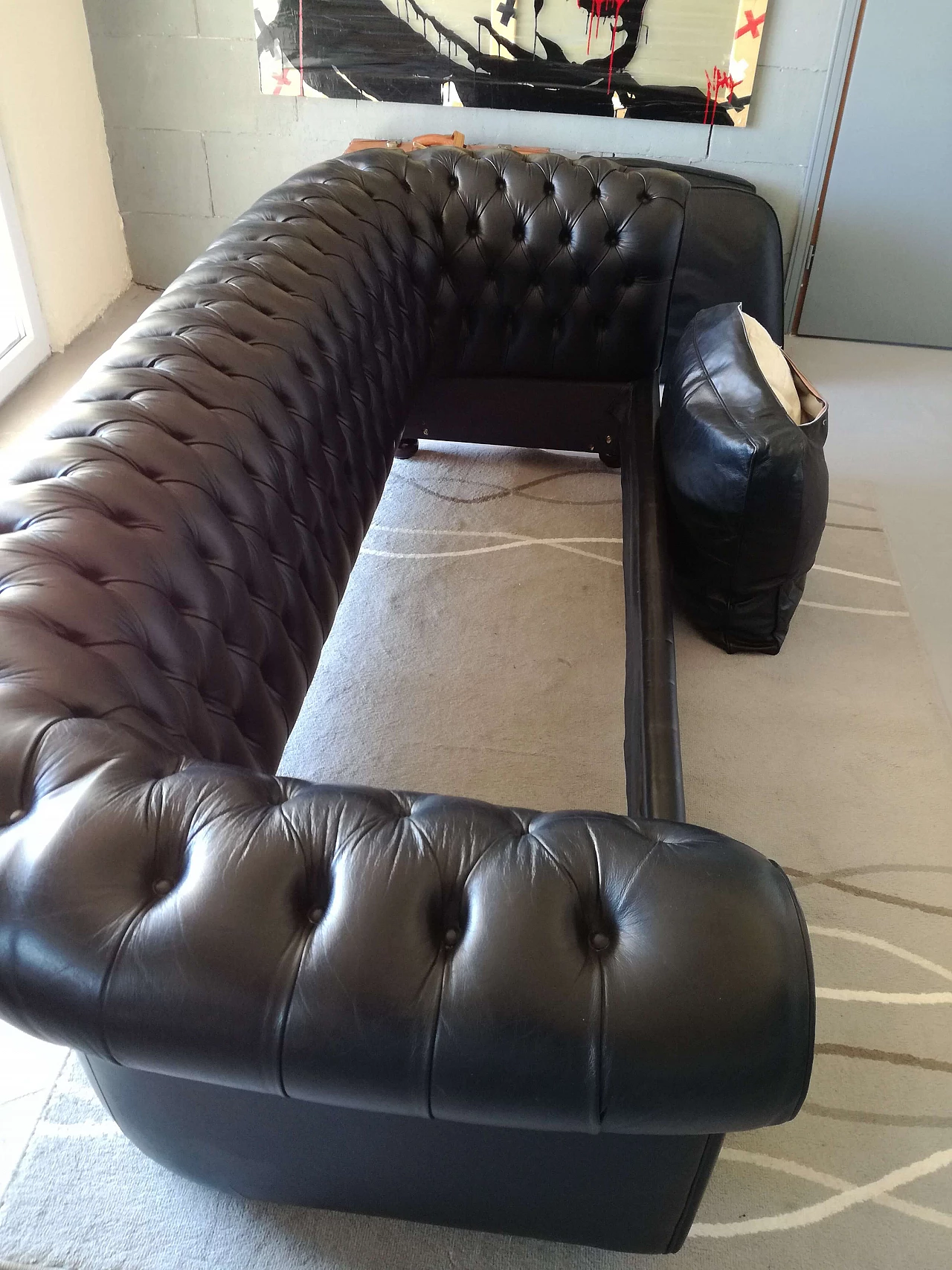 Chesterfield leather sofa bed by Giuseppe Donati, 1983 1151312