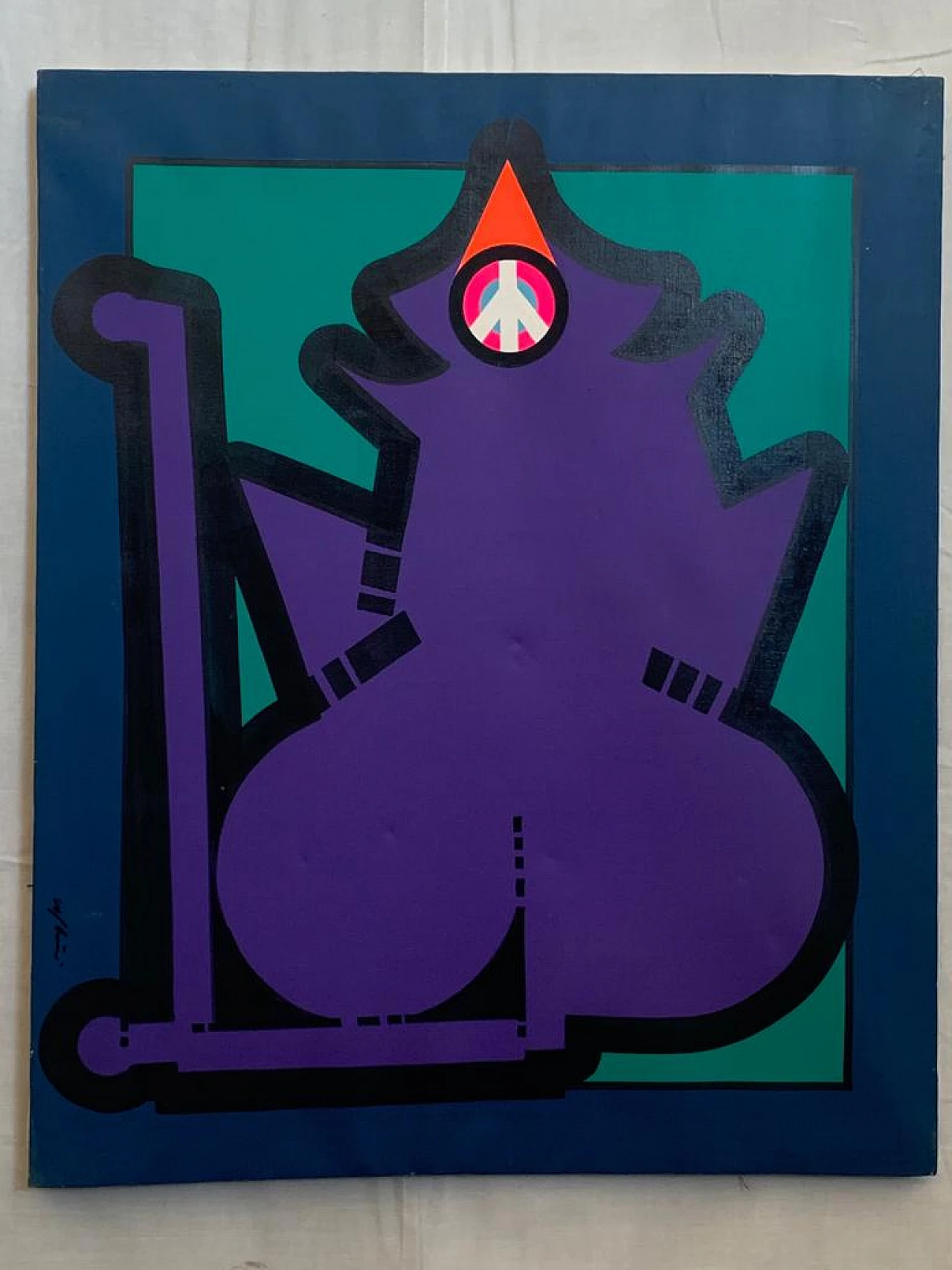 Painting Anarchic Anthropomorphic Element by Renato Volpini, 1968 1151422