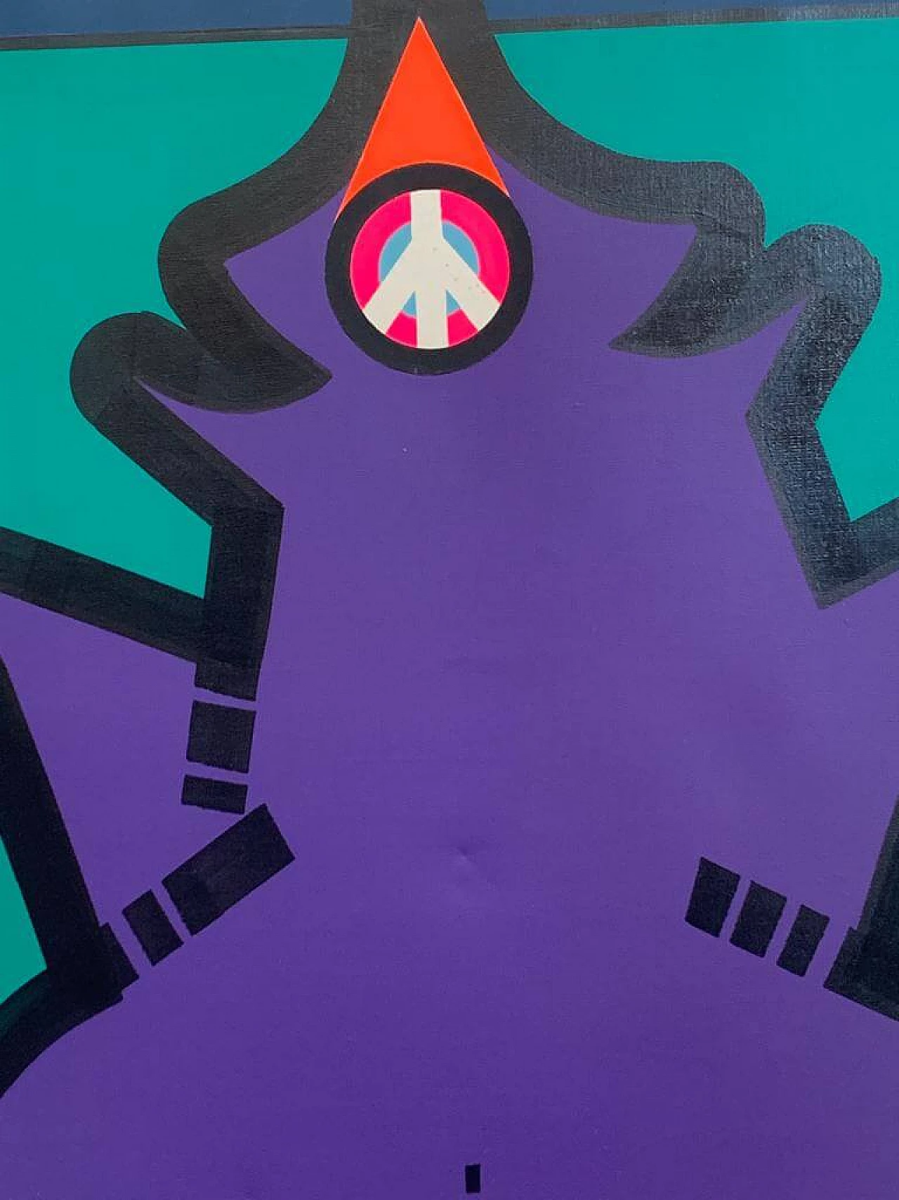 Painting Anarchic Anthropomorphic Element by Renato Volpini, 1968 1151423