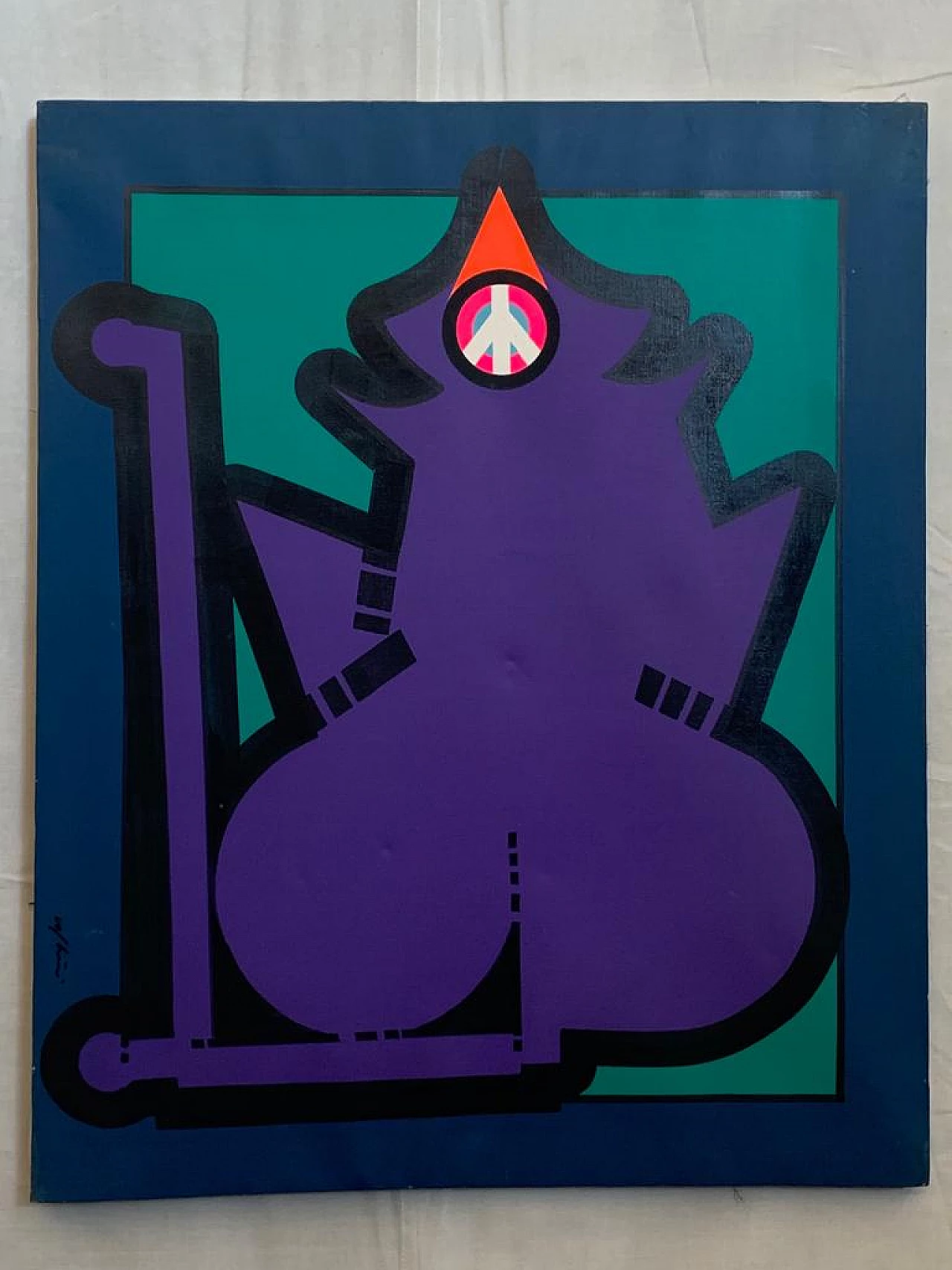 Painting Anarchic Anthropomorphic Element by Renato Volpini, 1968 1151431