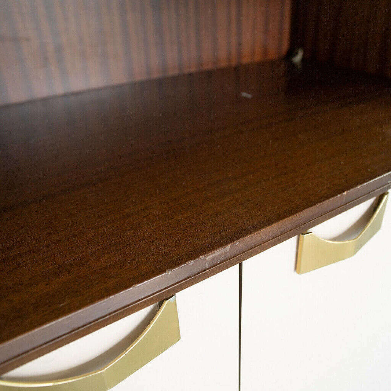 Credenza in legno e vetro di Piarotto, anni '70 1151485