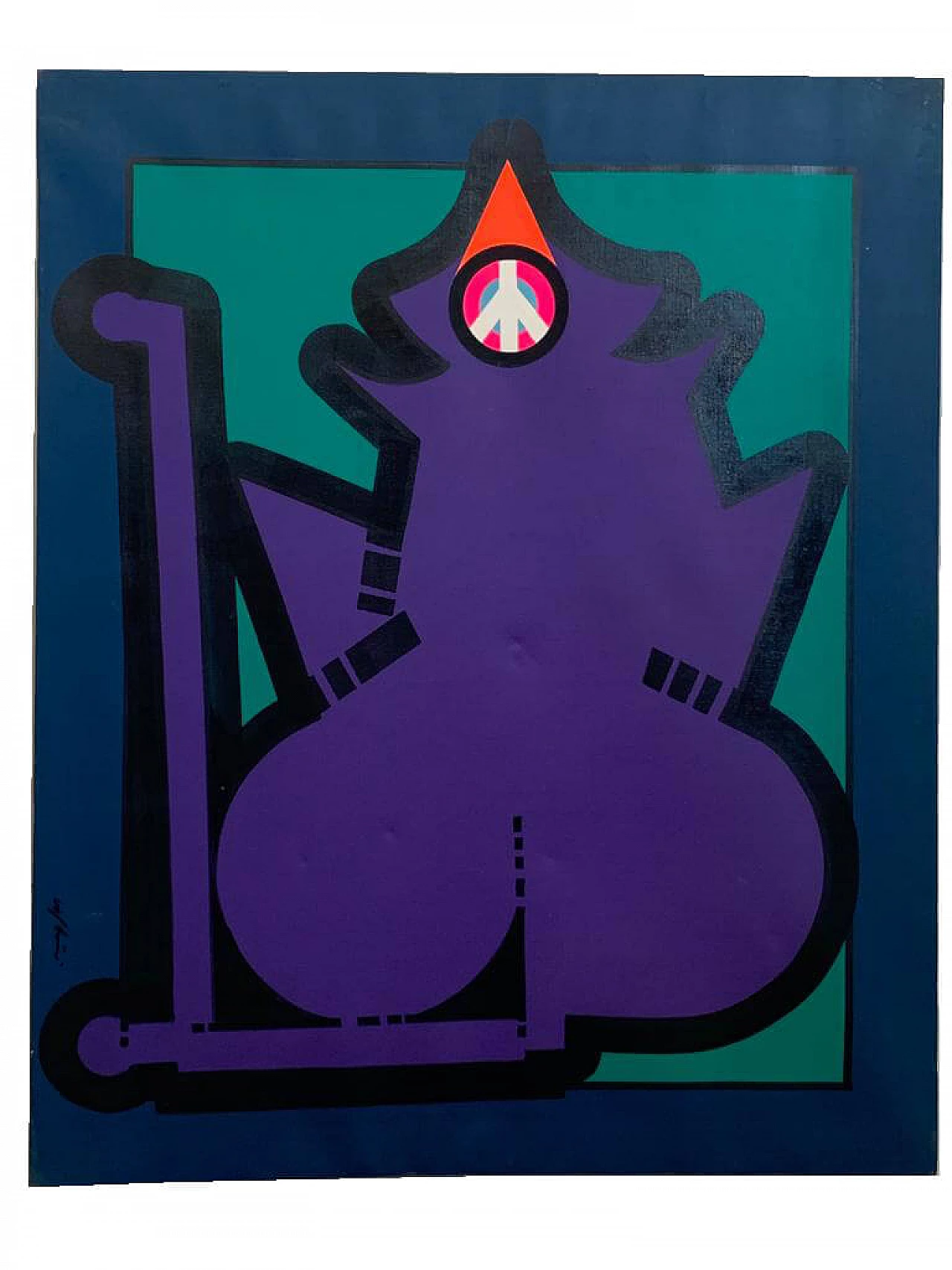 Painting Anarchic Anthropomorphic Element by Renato Volpini, 1968 1151666