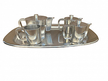Gio Ponti coffee set of 5 items designed for Krupp marked Hotel Abners and Touring, 50s