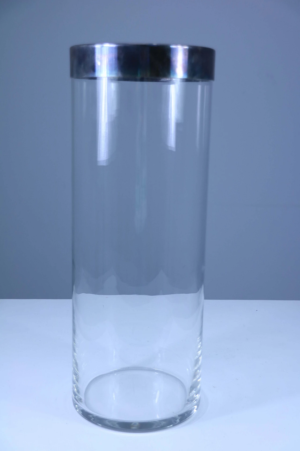 Grande vaso in vetro e metallo 1151795