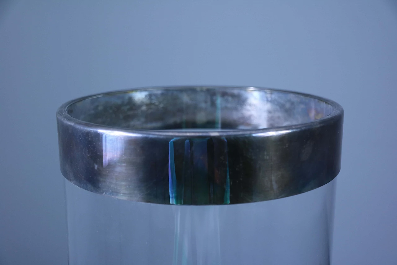 Grande vaso in vetro e metallo 1151798