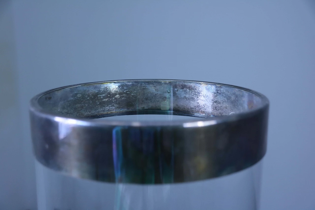 Grande vaso in vetro e metallo 1151799