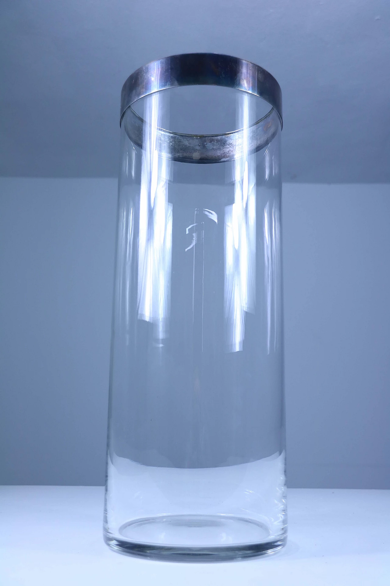 Grande vaso in vetro e metallo 1151802