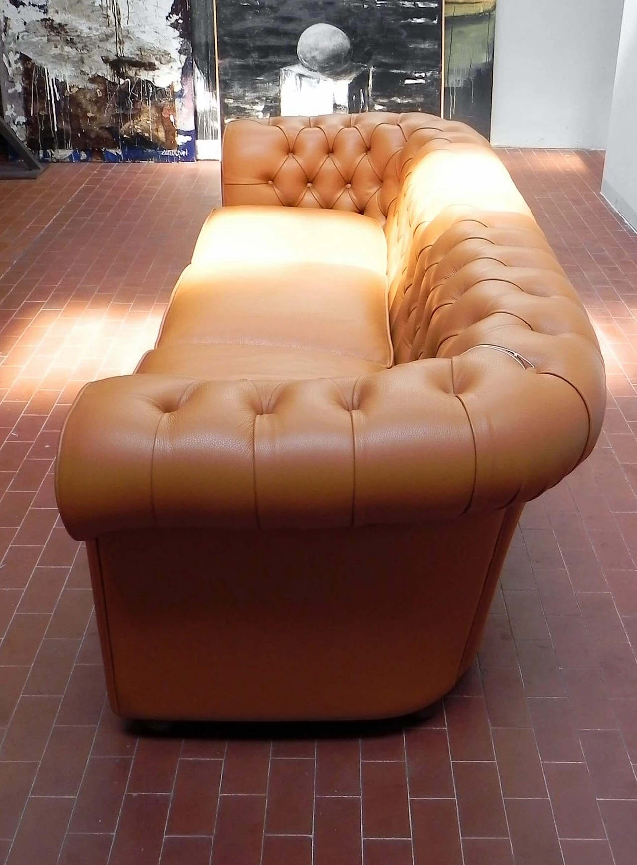 Chesterfield genuine leather sofa 1152040