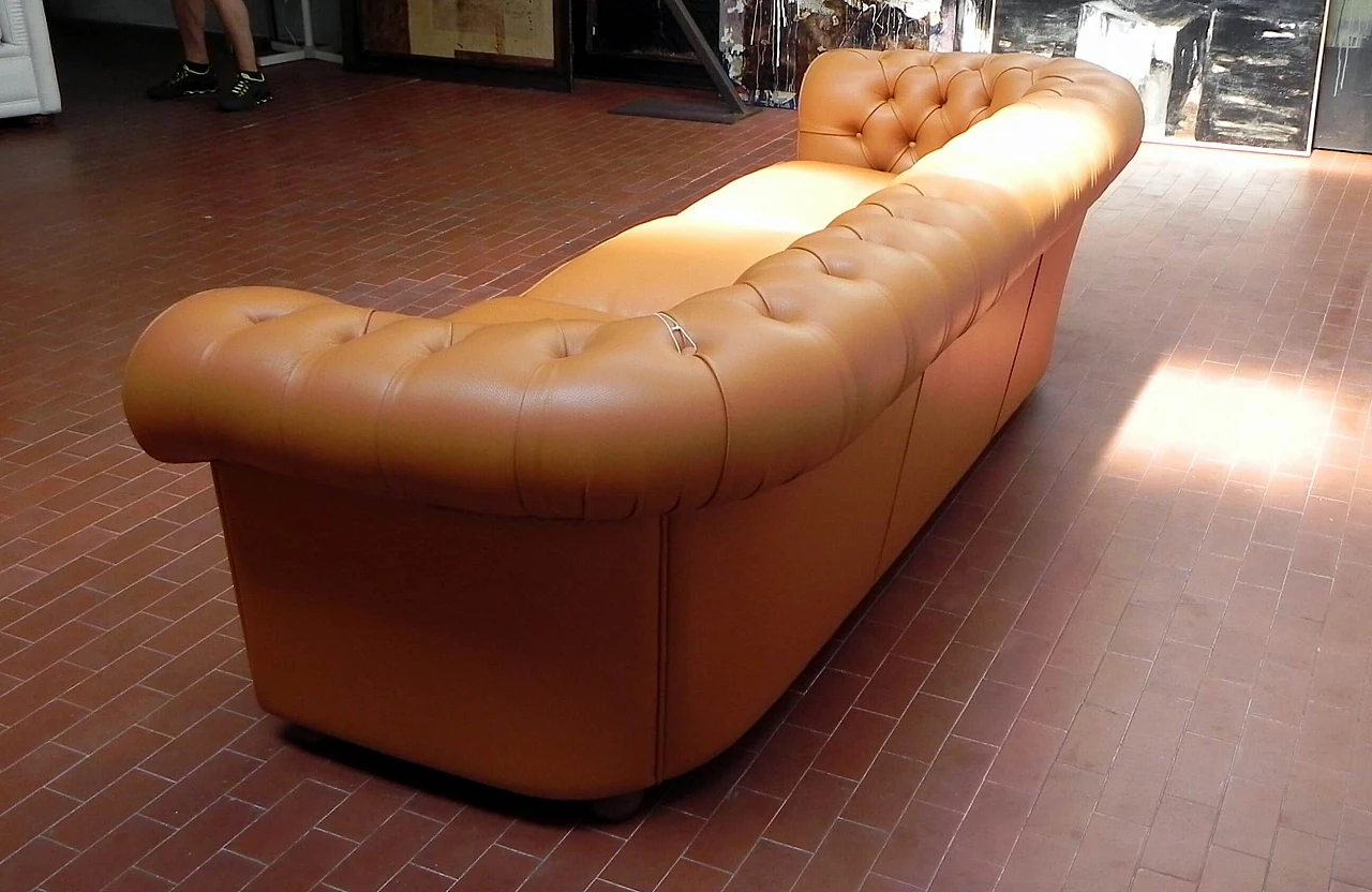 Chesterfield genuine leather sofa 1152041