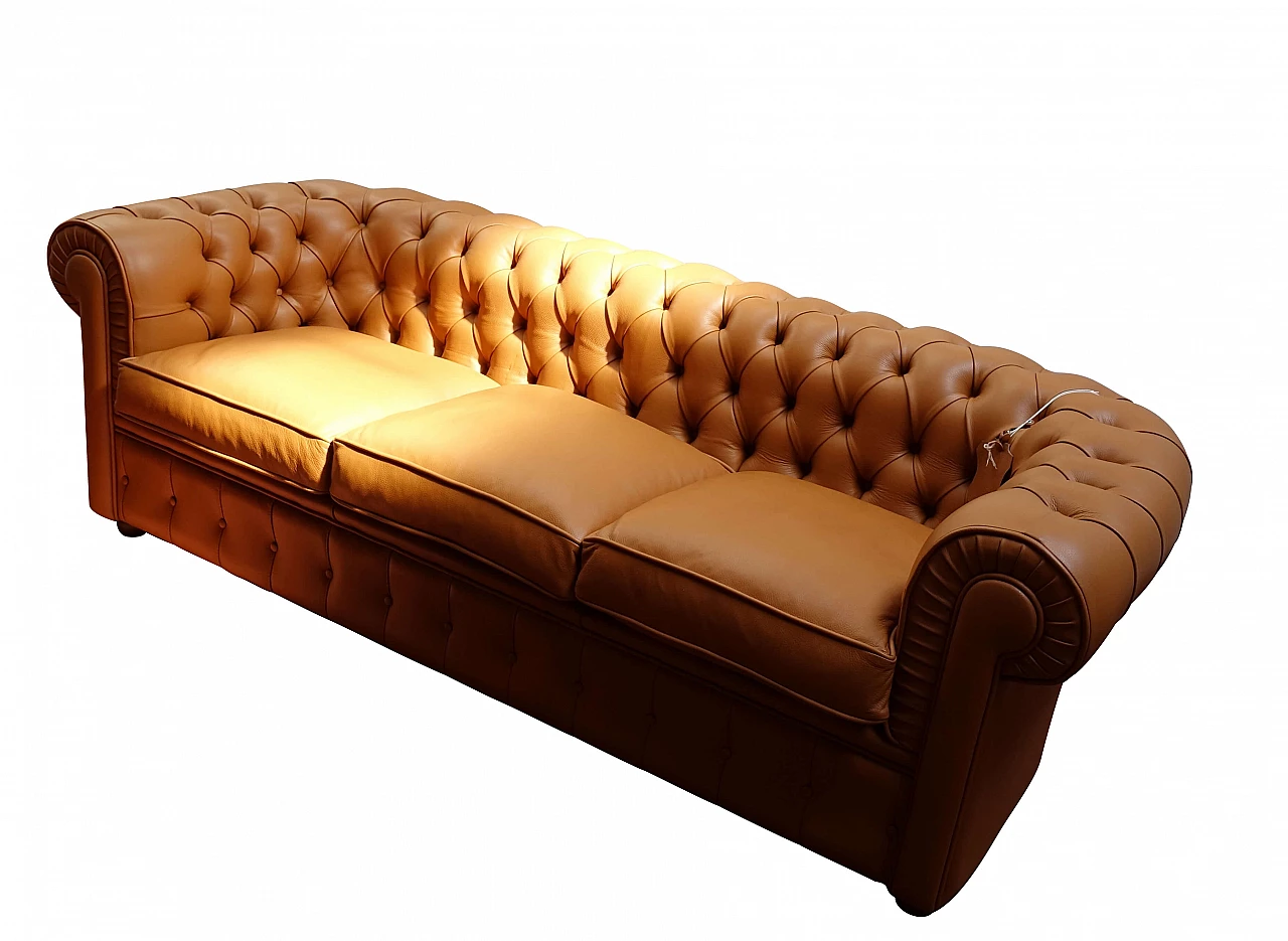 Chesterfield genuine leather sofa 1152216