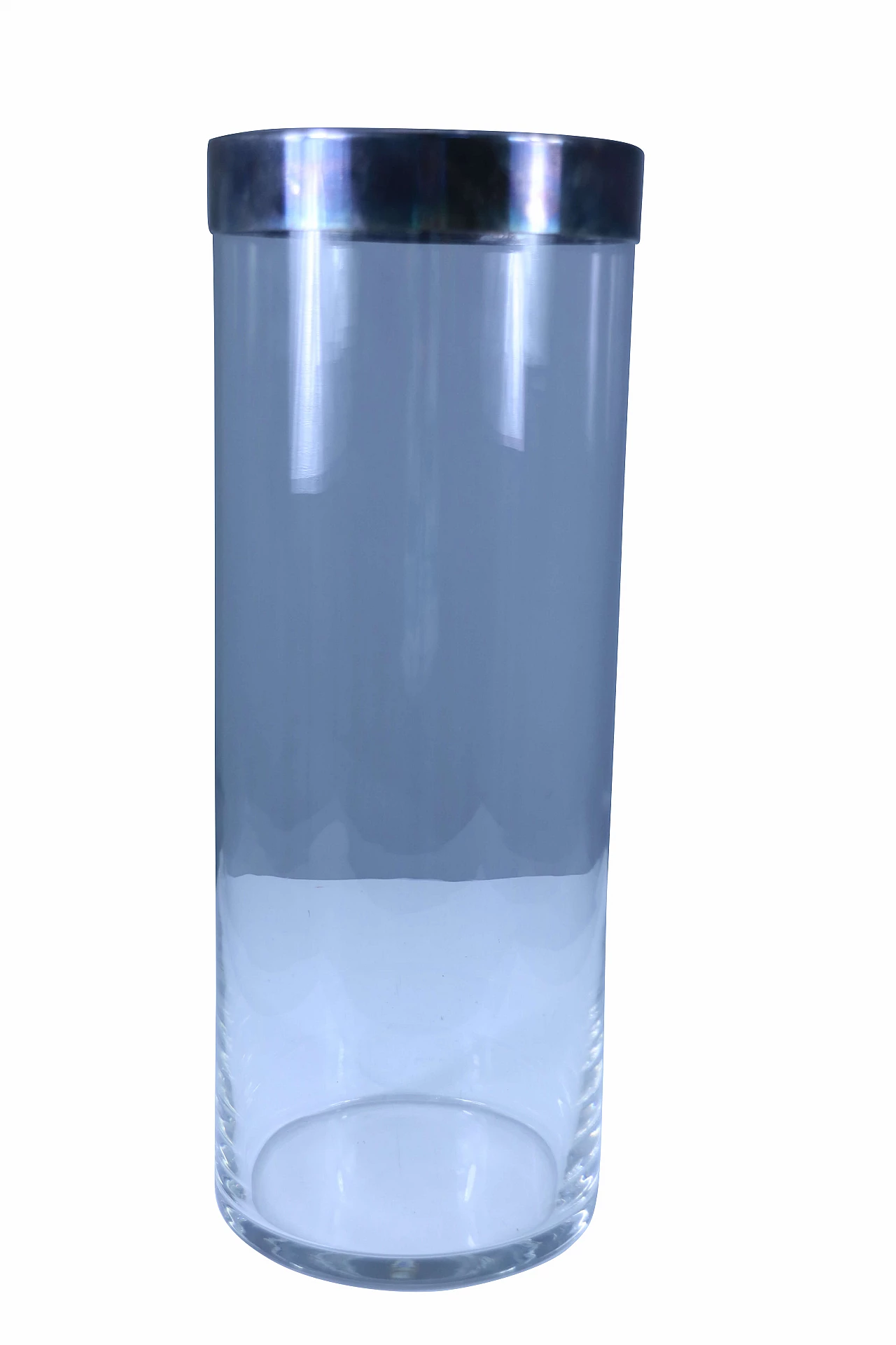 Grande vaso in vetro e metallo 1152249
