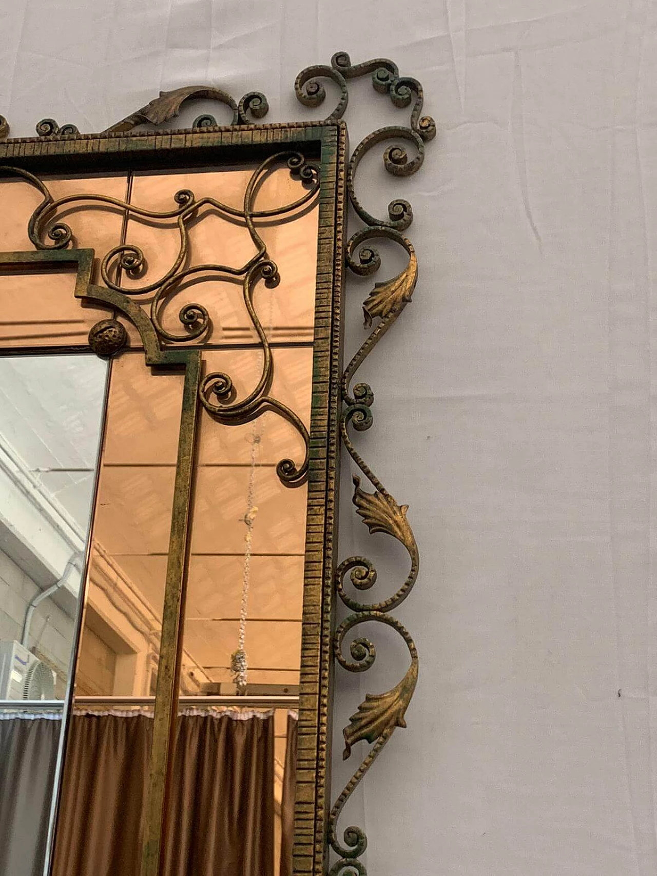 Console table in wrought iron with mirrored back by Pierluigi Colli, 1950s 1152683