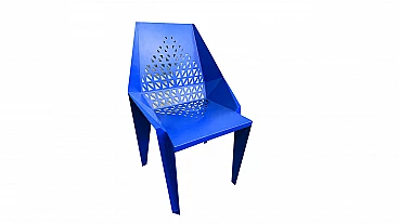 Chair Leaf_001 in gentian blue Corten