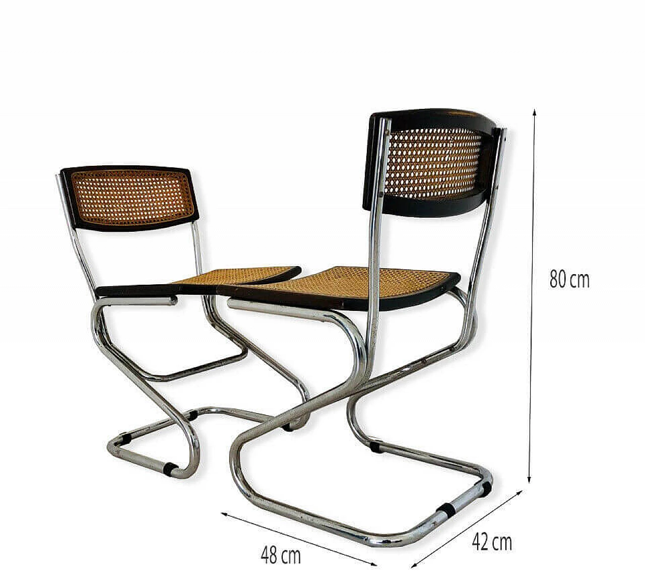 Pair of chairs Cesca, 70's 1152772