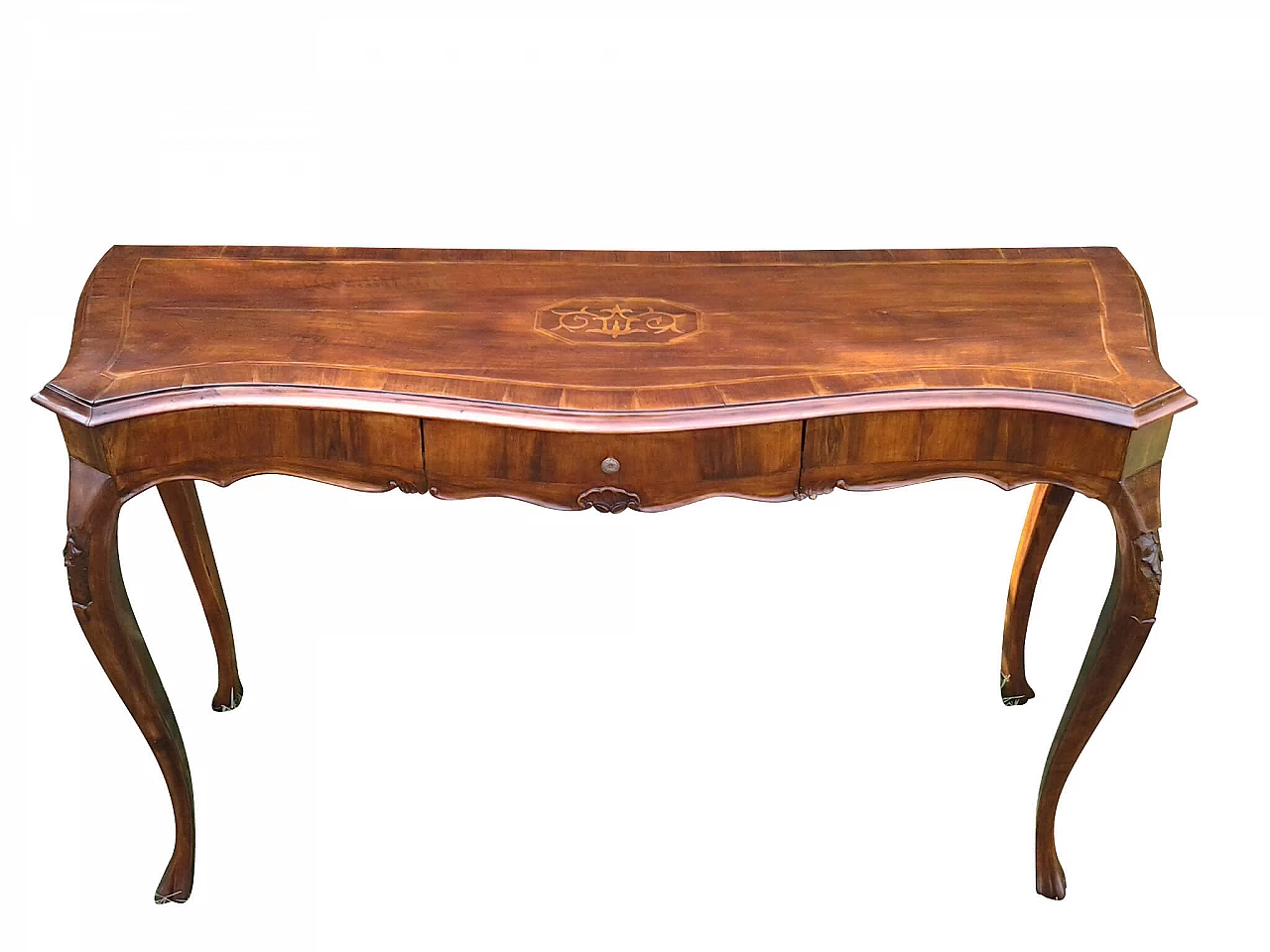 Antica consolle veneziana in noce e radica di noce 1152800