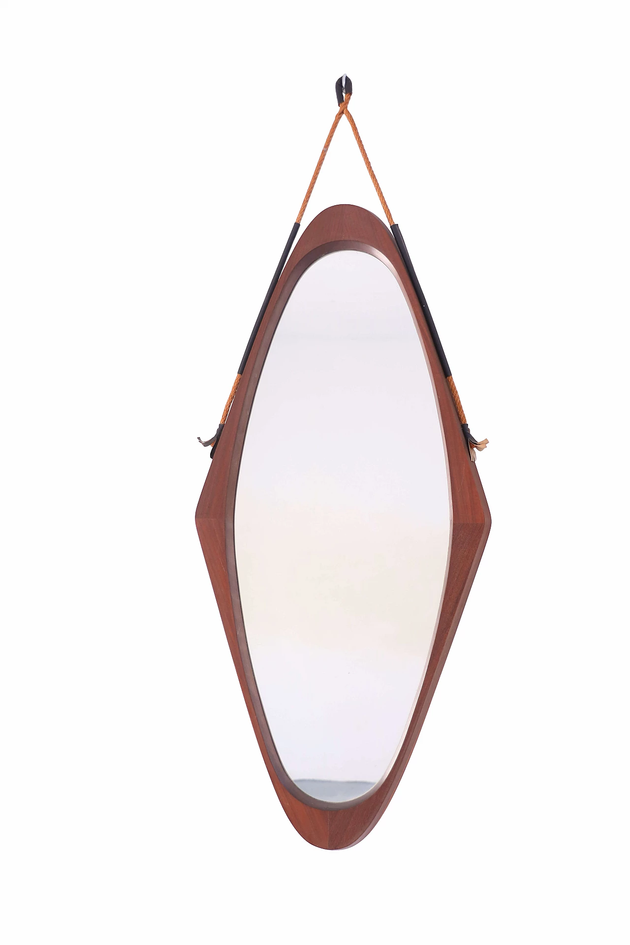 Mirror in teak and rope 1152817