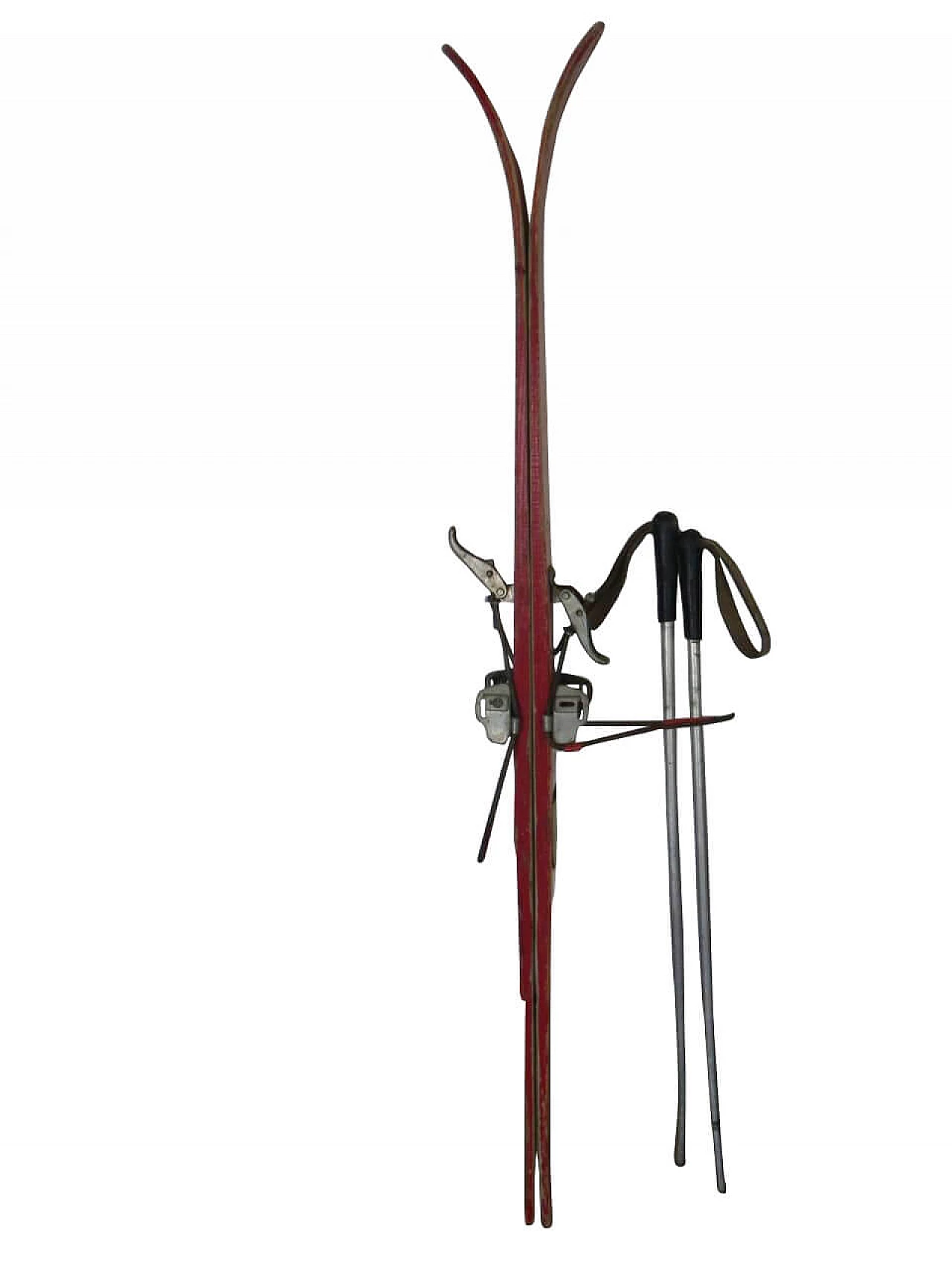 Coppia di sci con racchette, anni '60 1153143