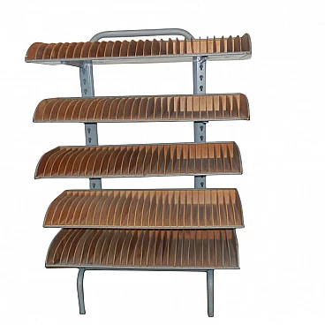 Espositore metallico per calzature, anni '70