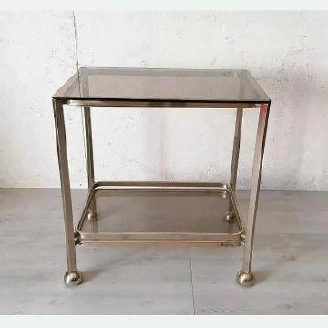 Bar trolley with glass top by Allegri, 70s 1153610