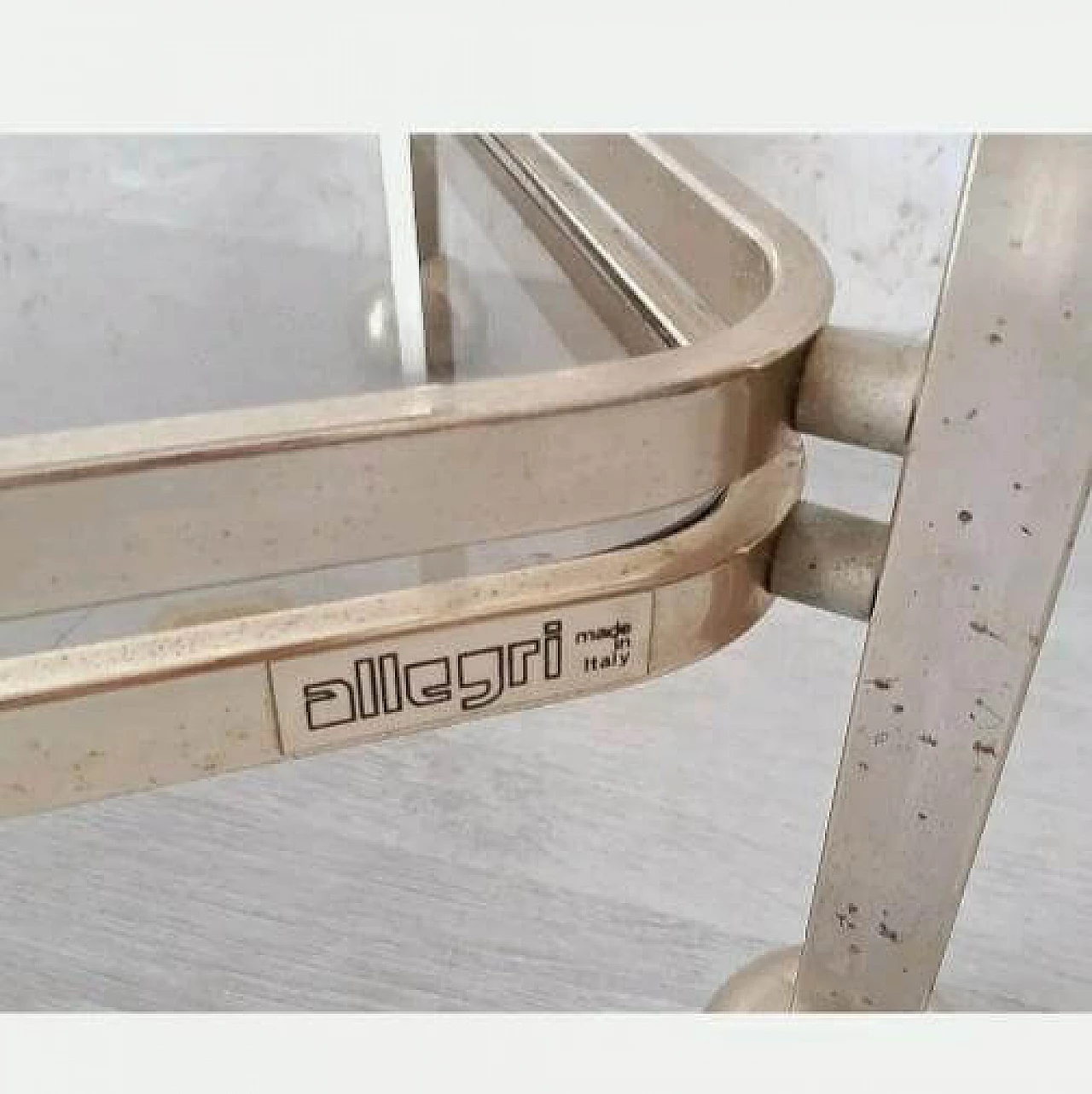 Bar trolley with glass top by Allegri, 70s 1153611