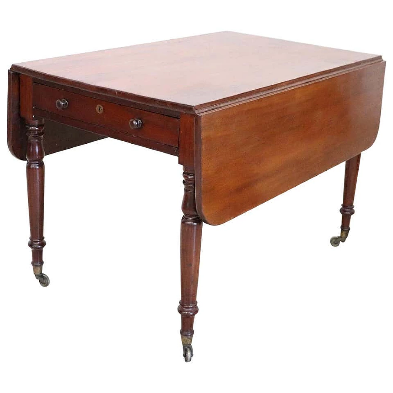 Antique table with mahogany strips, 19th century 1153620