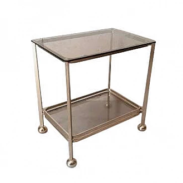 Bar trolley with glass top by Allegri, 70s