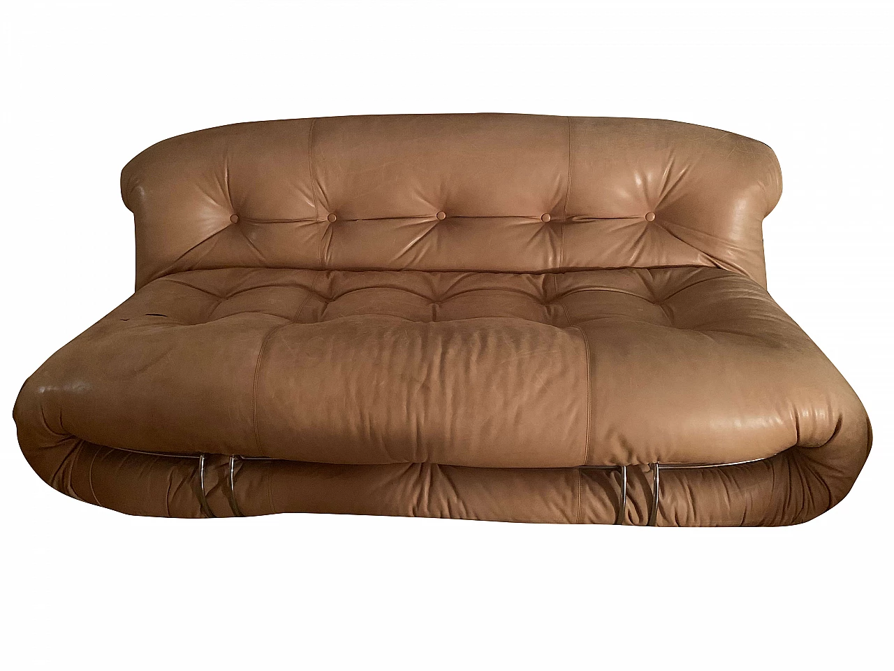 Soriana Sofa and pair of armchairs by Afra and Tobia Scarpa for Cassina, 70s 1153846