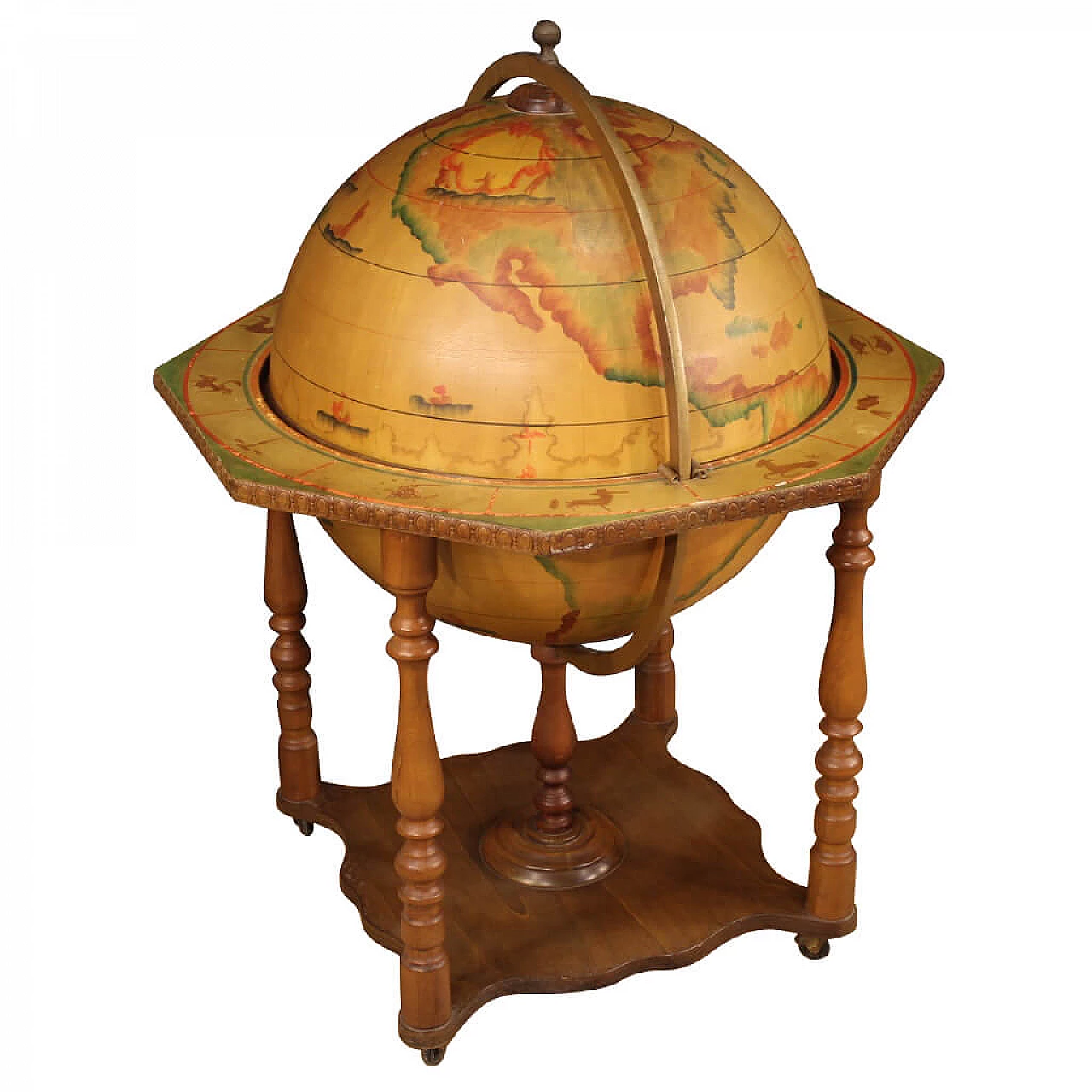 Mobile bar mappamondo in legno 1153852