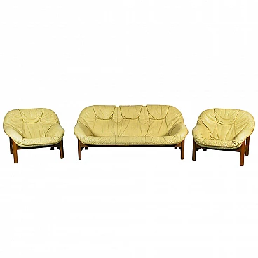 Sofa and pair of armchairs Brazilian design, 70s
