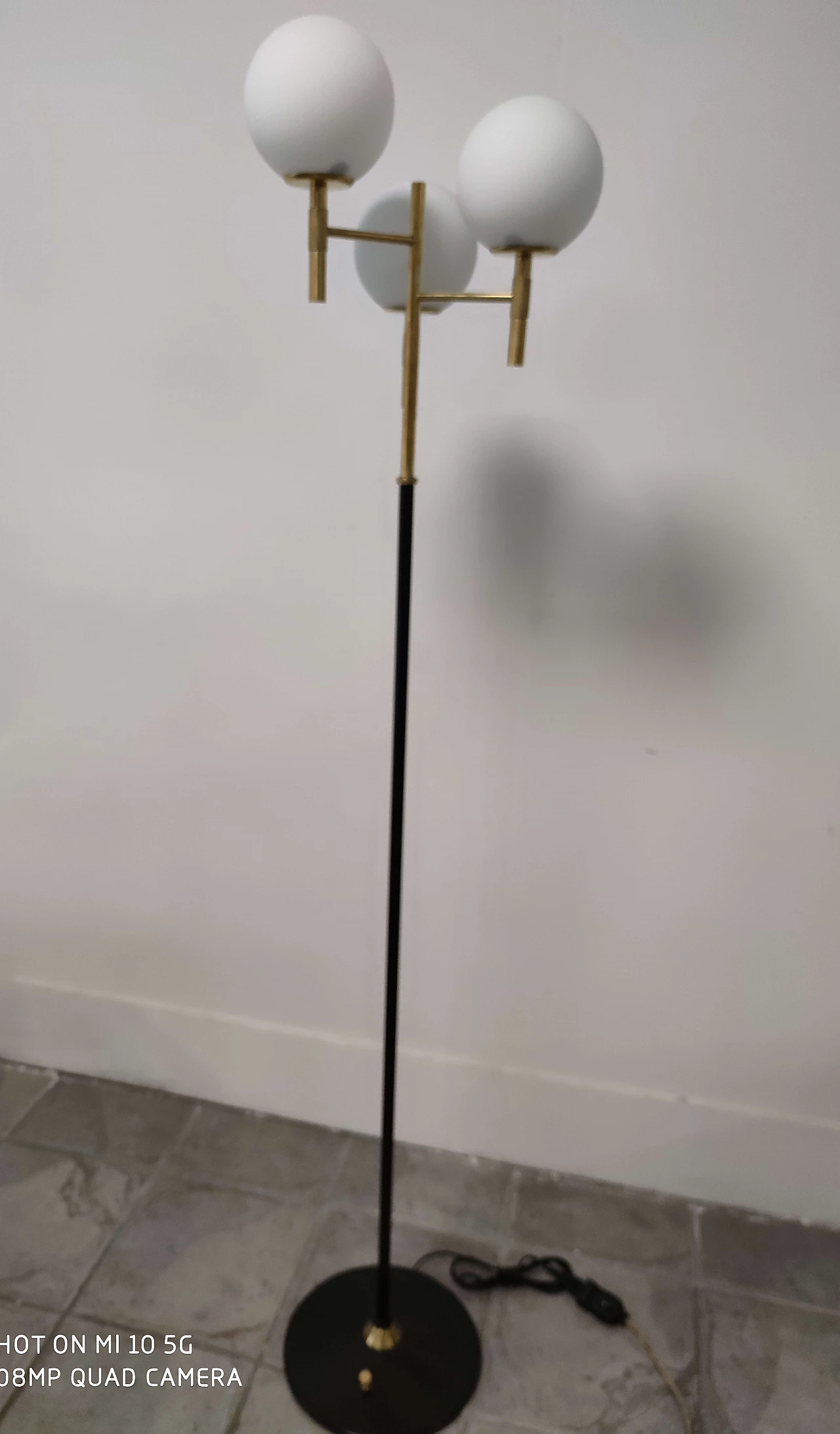 Brass floor lamp with 3 lights 1154105