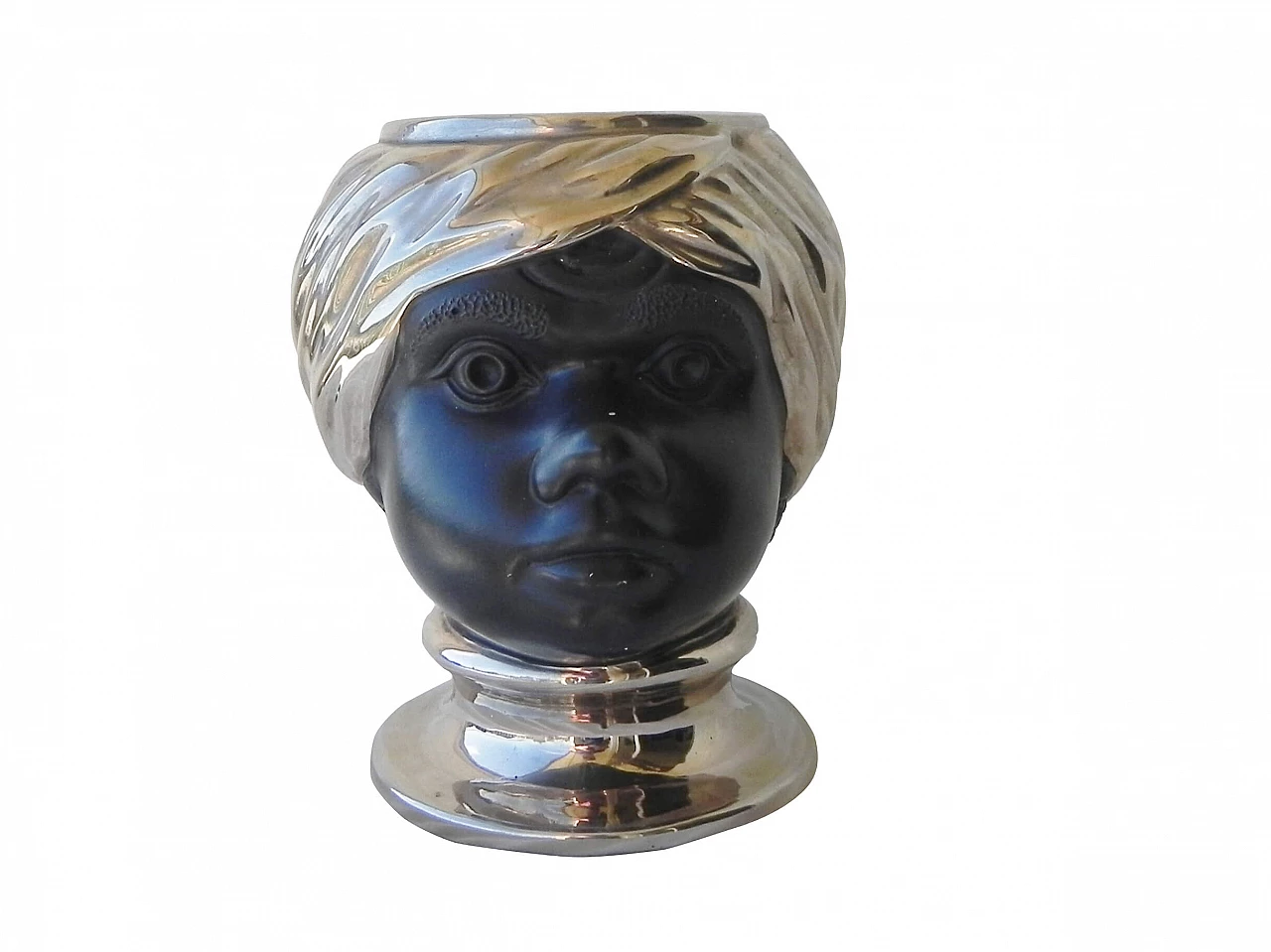 Base per lampada in ceramica a Testa di Moro, anni '80 1154165