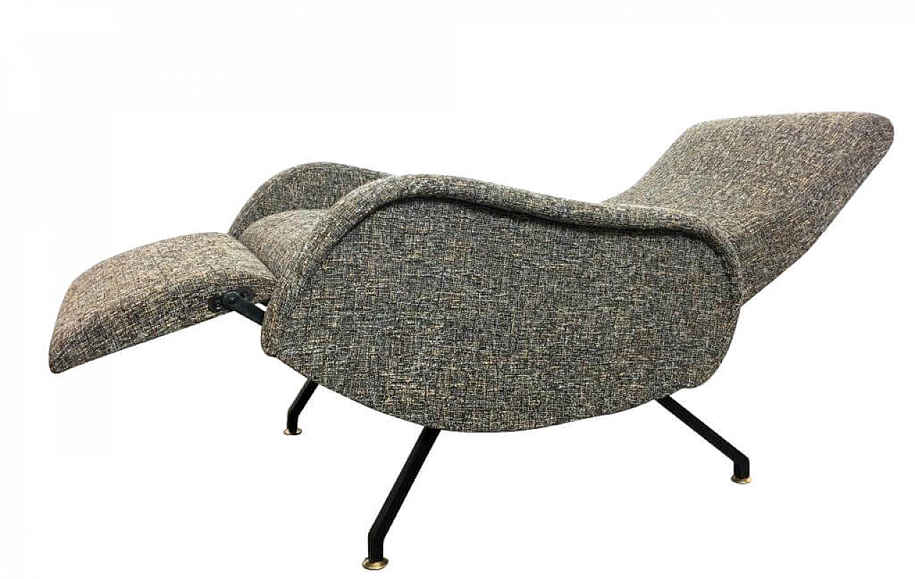 Melange grey reclining armchair, 60s 1154200