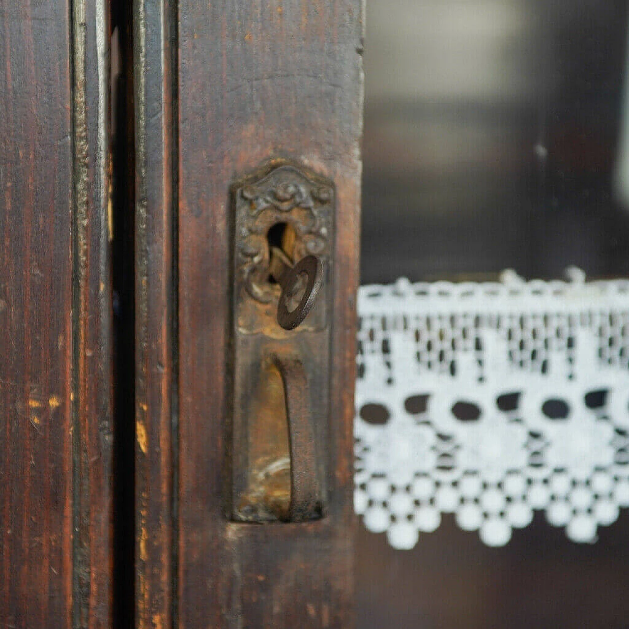 Wooden showcase and brass details, end '800 1154438