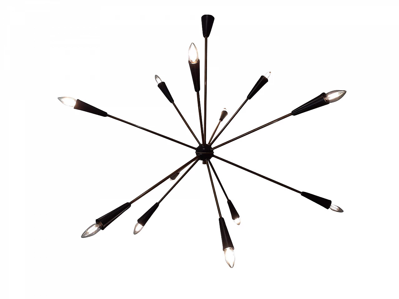 Chandelier with 12 lights in brass and aluminum 1154486