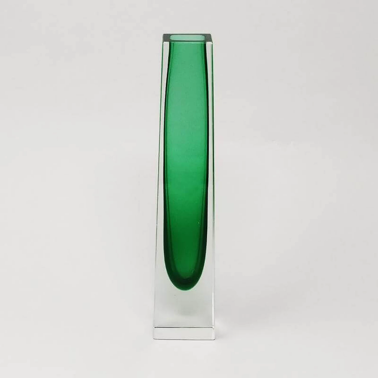 Rare Italian green vase designed By Flavio Poli for Seguso, 60s 1154557