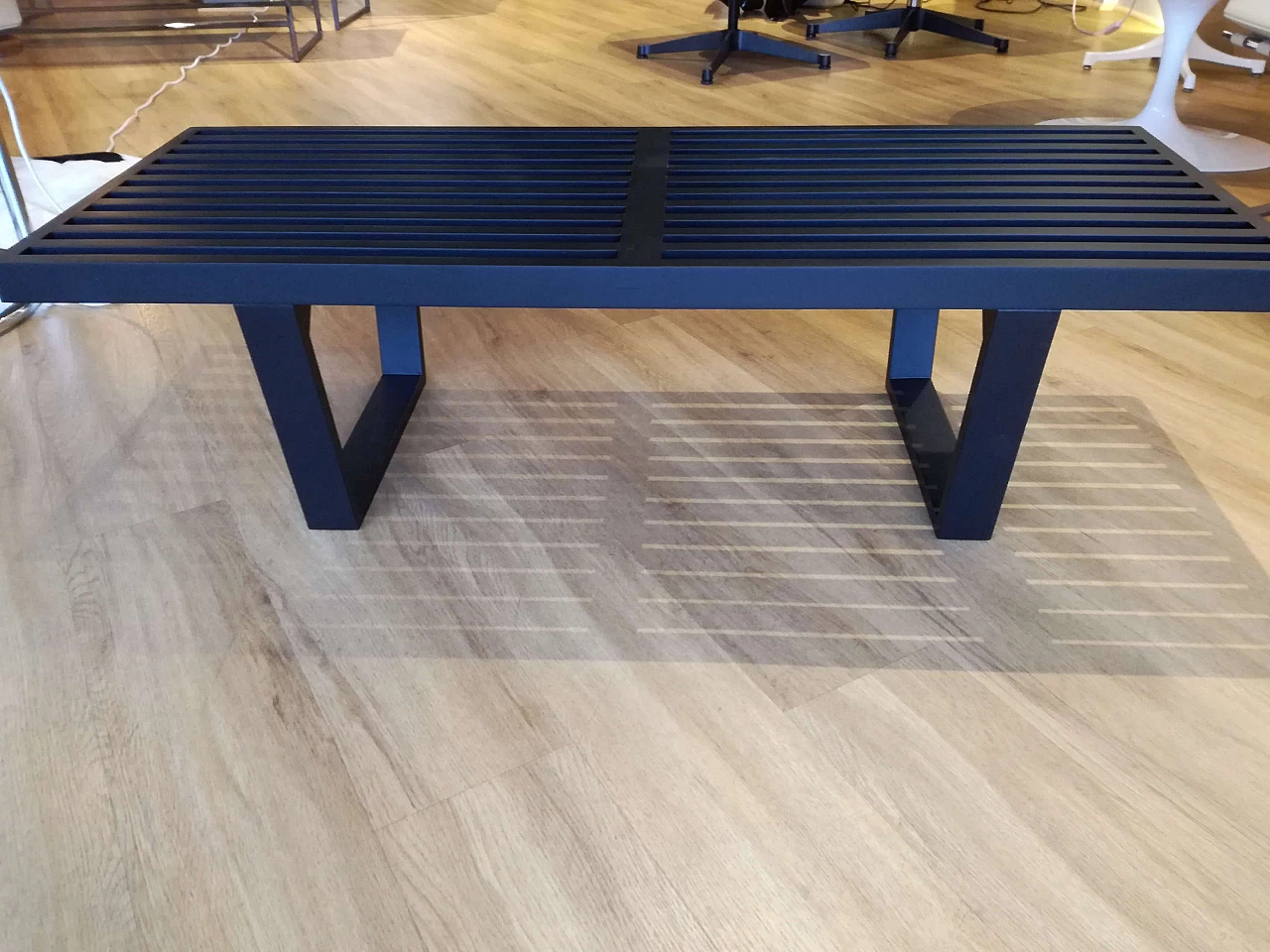 Black lacquered beech bench 1154588