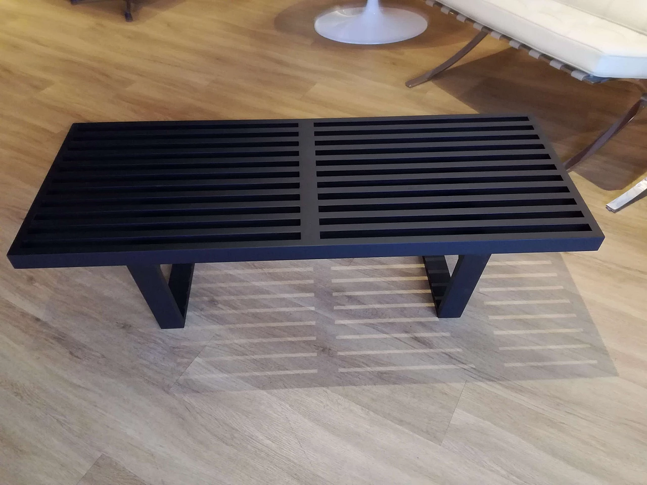 Black lacquered beech bench 1154591