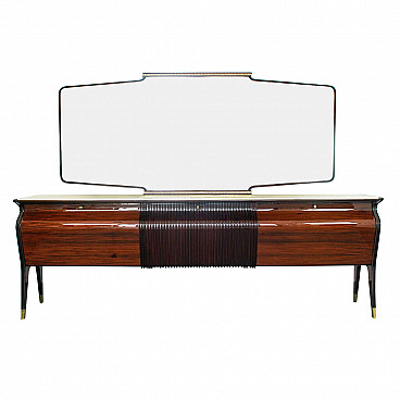 Rosewood sideboard with mirror by Osvaldo Borsani, 1940's