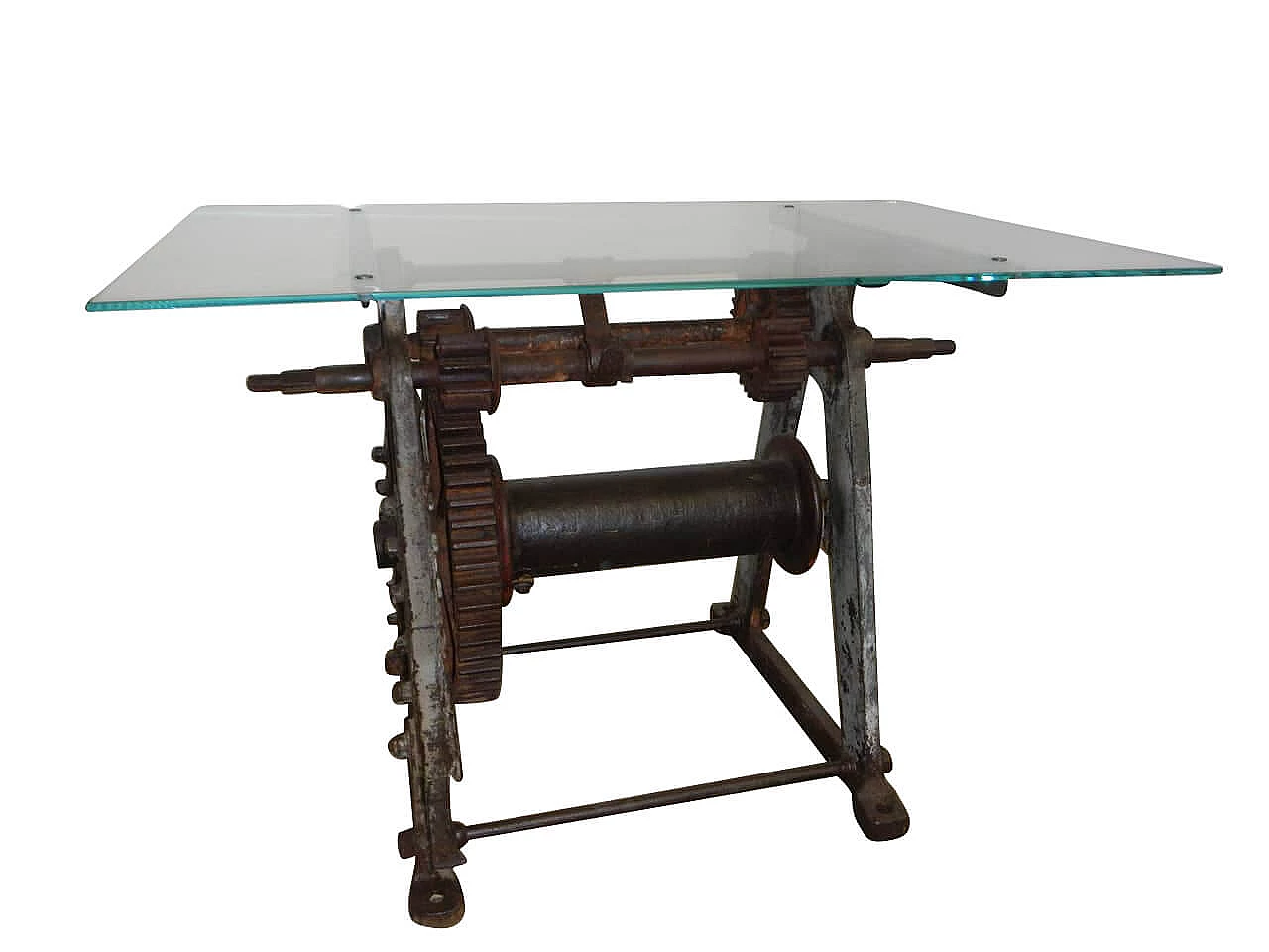 Industrial table with harbour winch, 1930's 1154654