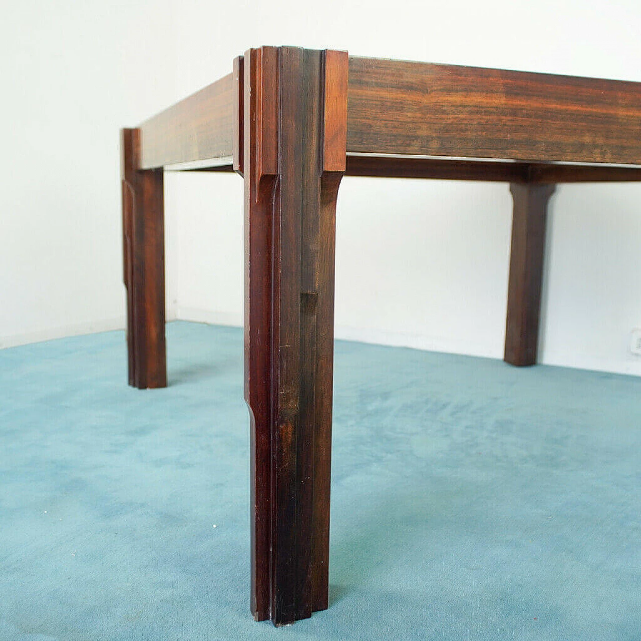 Wooden dining table by Angelo Mangiarotti, 1960s 1154767