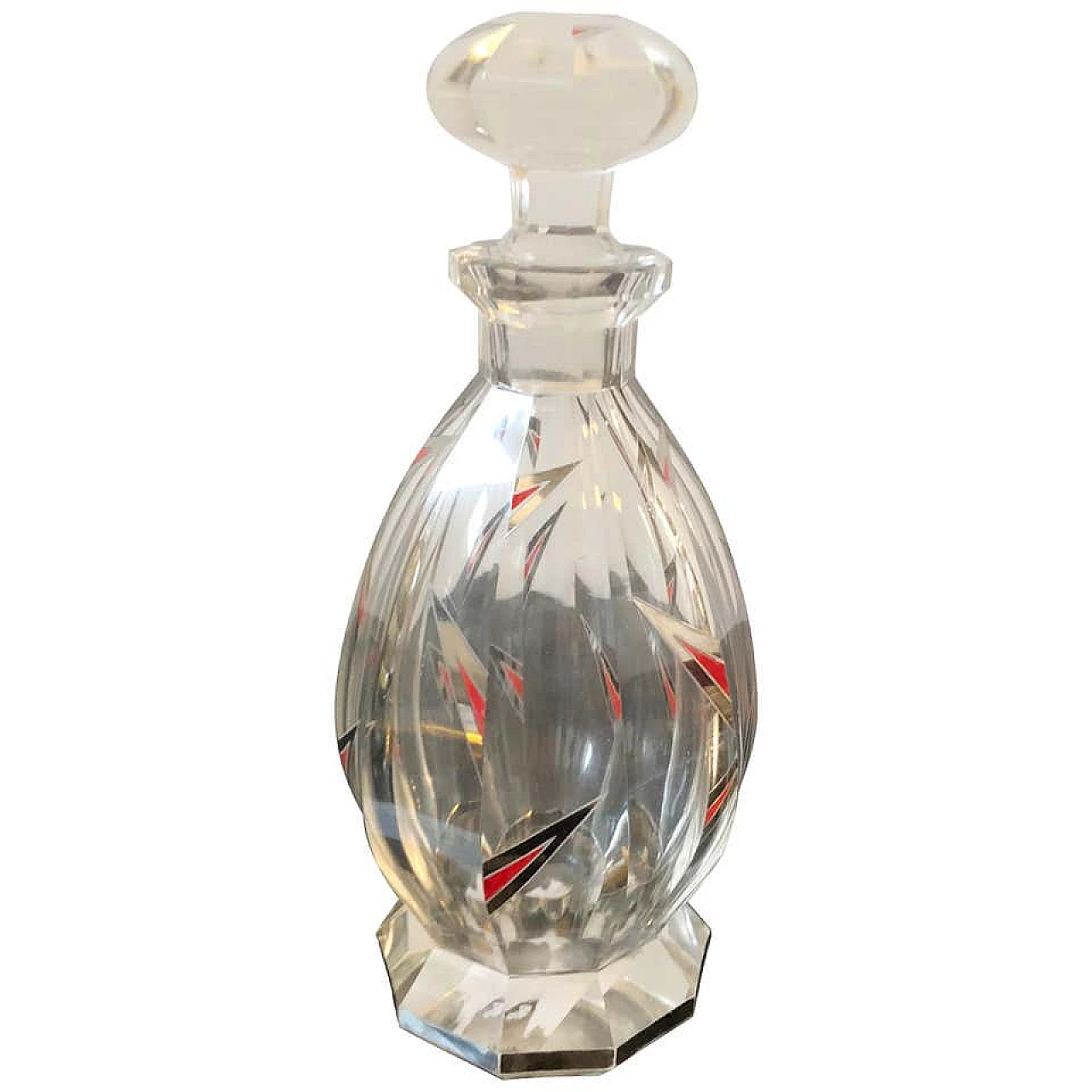 Art Deco Crystal Bottle, 1930's 1155012
