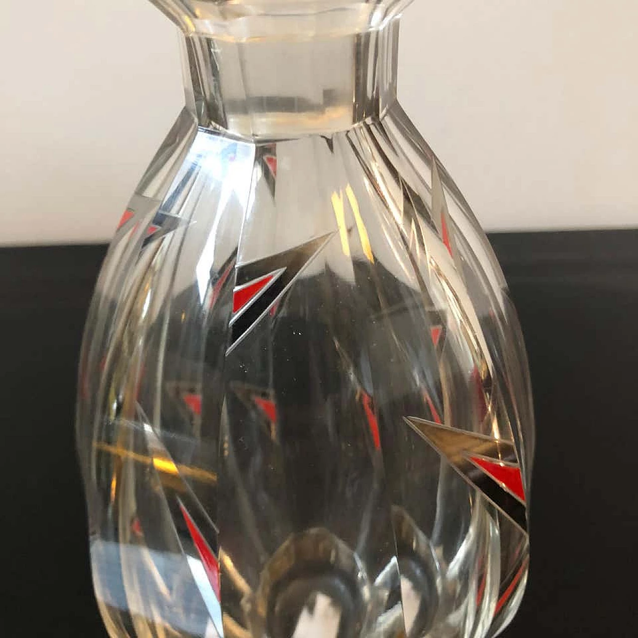Art Deco Crystal Bottle, 1930's 1155013
