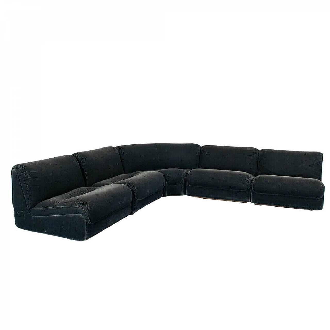 Modular sofa in grey fabric, 70s 1155031