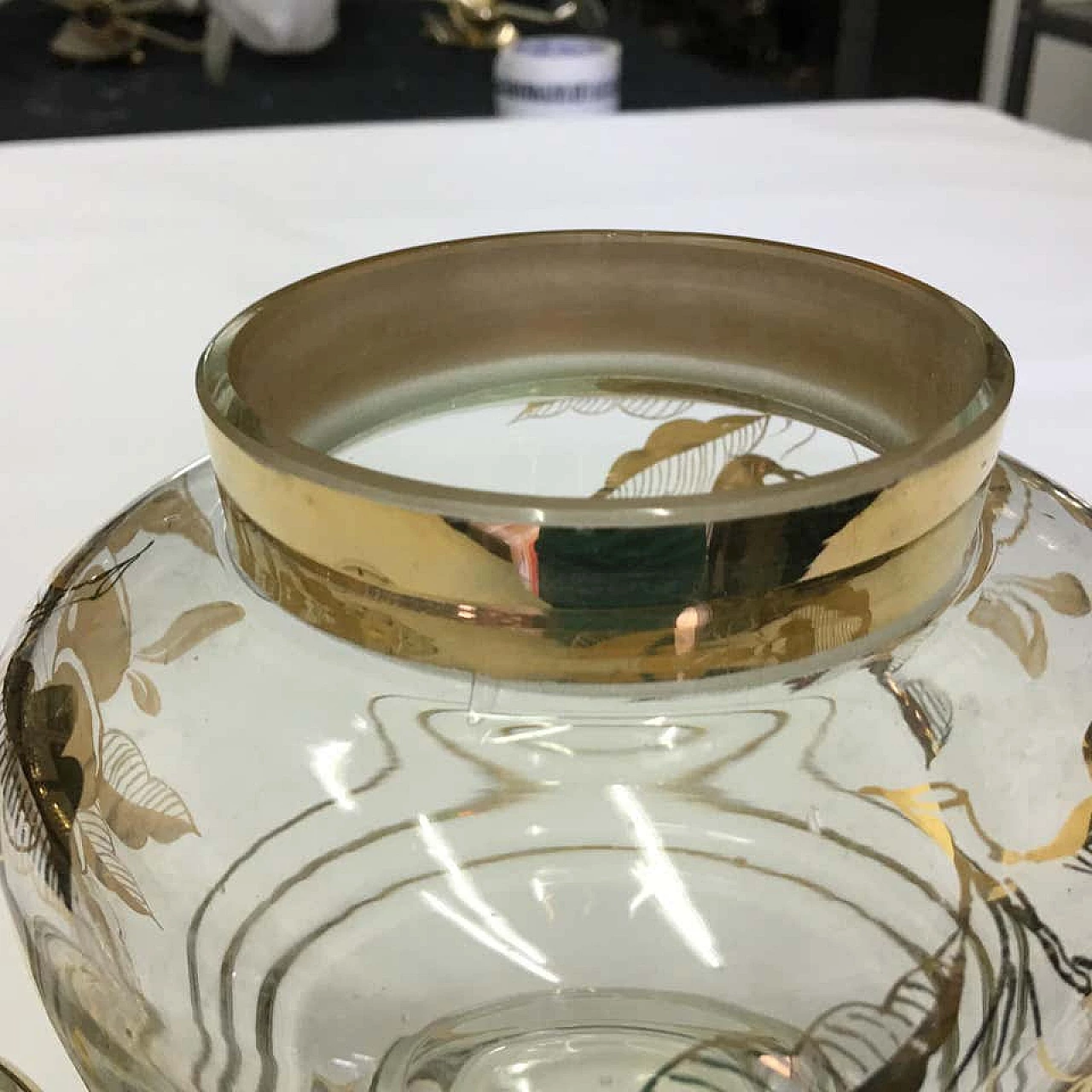 Set di vetro per ciliegie sotto spirito, anni '50 1155042